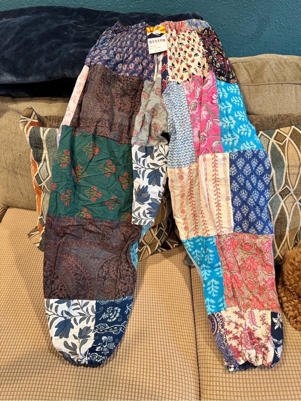 Rising Tide Patchwork Boho Track Pants - Multi